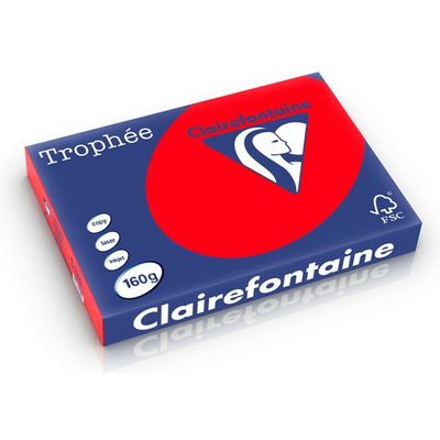 Carta Colorata Clairefontaine Rosso corallo A3 160 g/m² (250 fogli)
