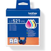 Cartuccia stampante Brother LC-521VAL - 4 colori Multipack