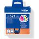 Cartuccia stampante Brother LC-521VAL - 4 colori Multipack