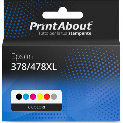 Cartuccia compatibile Epson 378/478XL (C13T379D4010) - 6 colori Alta capacità Multipack