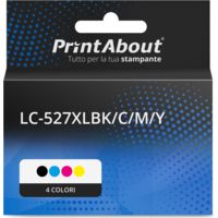 Cartuccia compatibile Brother LC-527XLBK/C/M/Y - 4 colori Alta capacità Multipack
