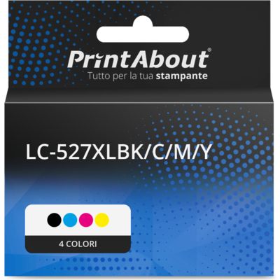 Cartuccia compatibile Brother LC-527XLBK/C/M/Y - 4 colori Alta capacità Multipack