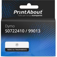 Home brand Dymo 99013 (S0722410) (LabelWriter 5XL + 550) Etichetta nera su trasparente (36 mm x 89 mm)