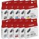 Canon PFI-5100 MBK/PBK/C/M/Y/PC/PM/R/GY/CO Cartuccia d'inchiostro Multipack 10 colori
