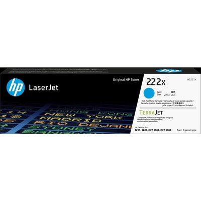 Toner HP 222X (W2221X) - Ciano Alta capacità