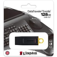 Chiave USB Kingston 128GB USB3.2 Gen1 DataTraveler Exodia (Black + Yellow)