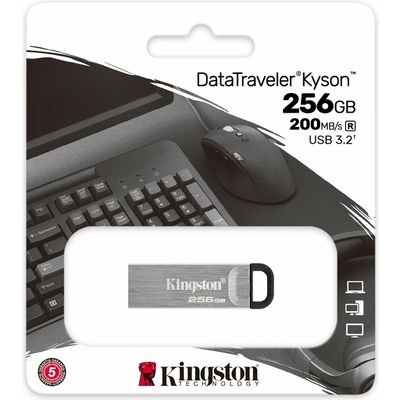 Chiave USB Kingston 256GB DataTraveler Kyson 200MB/s Metal USB 3.2 Gen 1