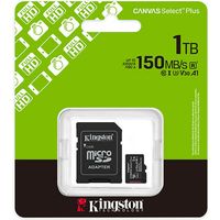 Scheda SD Kingston 1TB microSDXC Canvas Select Plus Gen3 150MB/s A1 Card + Adapter