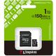 Scheda SD Kingston 1TB microSDXC Canvas Select Plus Gen3 150MB/s A1 Card + Adapter