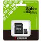 Scheda SD Kingston 256GB microSDXC Canvas Select Plus Gen3 150MB/s A1 Card + Adapter