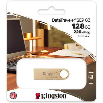 Chiave USB Kingston 128GB 220MB/s Metal USB 3.2 Gen 1 DataTraveler SE9 G3