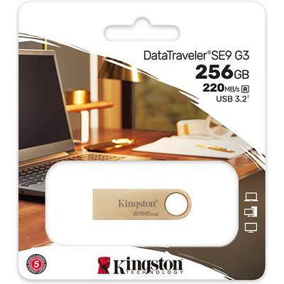 Chiave USB Kingston 256GB 220MB/s Metal USB 3.2 Gen 1 DataTraveler SE9 G3