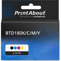 Cartuccia compatibile Brother BTD180K/C/M/Y - 4 colori Multipack