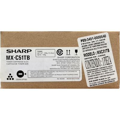 Toner Sharp MX-C51TB - Nero