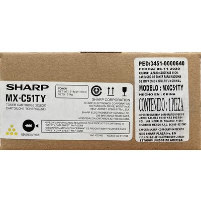 Toner Sharp MX-C51TY - Giallo