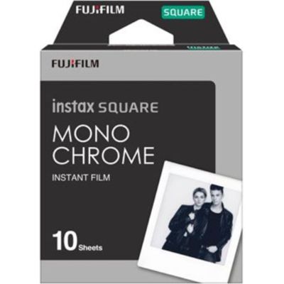 Carta fotografica Fujifilm Instax square film Monochrome (10 vel) - (62 mm x 62 mm)