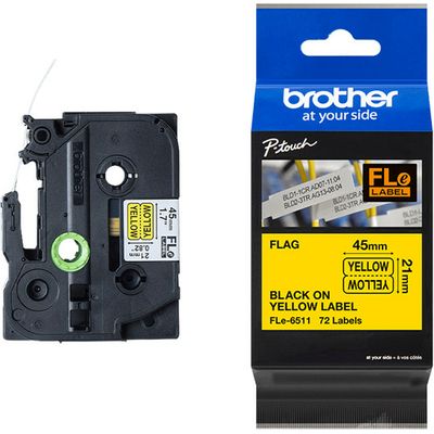 Nastro Brother FLe-6511 - Nero su giallo